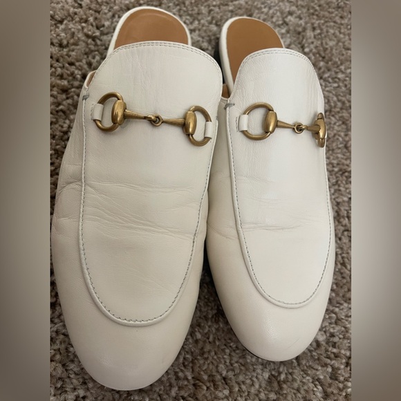 GUCCI Princetown Slipper Miles in White Leather - Size 37.5/7.5 - Picture 6 of 8